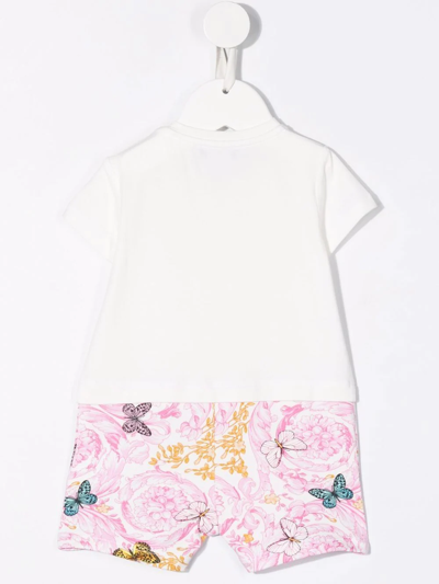Versace Medusa Butterfly-print Romper In White