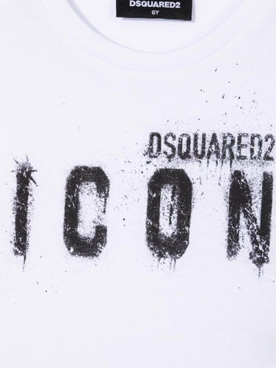 Shop Dsquared2 Icon Logo-print T-shirt In White