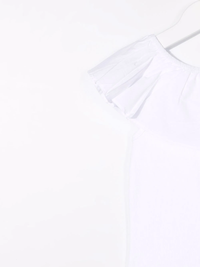 Shop Molo Ruffle-trim Cotton Top In White