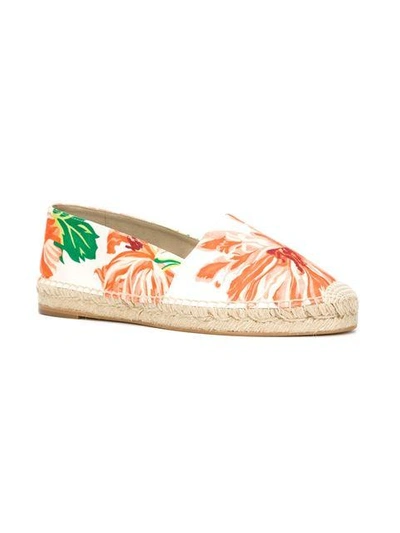 Shop Stella Mccartney Floral Print Espadrilles In White