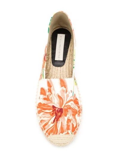 Shop Stella Mccartney Floral Print Espadrilles In White