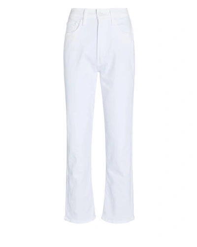 Shop Mother The High Waisted Rider Ankle Jeans In White