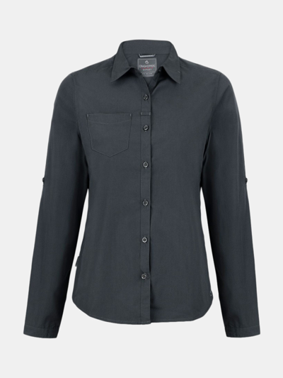 Shop Craghoppers Womens/ladies Expert Kiwi Long-sleeved Shirt In Grey