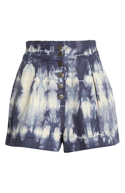 Shop Ulla Johnson Ares Shorts In Indigo Tie Dye