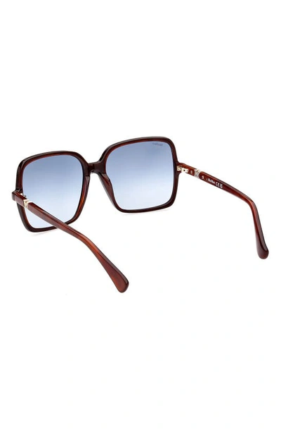 Shop Max Mara 60mm Gradient Square Sunglasses In Shiny Bilayer Navy Blonde