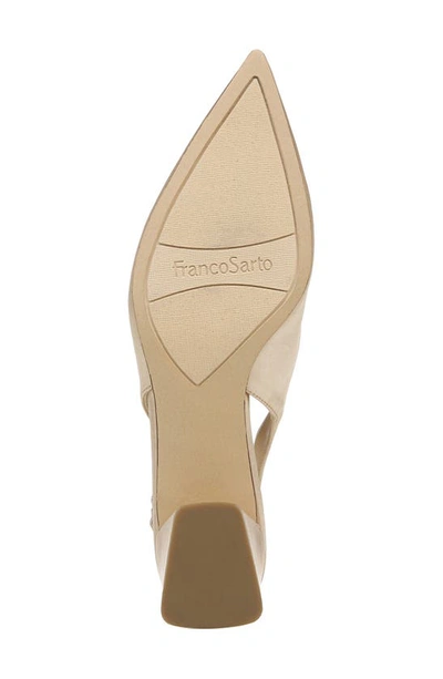 Shop Franco Sarto Racer Slingback Pointed Toe Pump In Champagne
