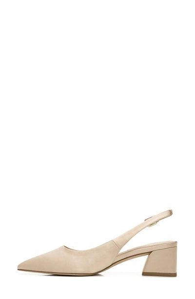 Franco Sarto Racer Womens Buckle Pointed Toe Slingback Heels In Champagne