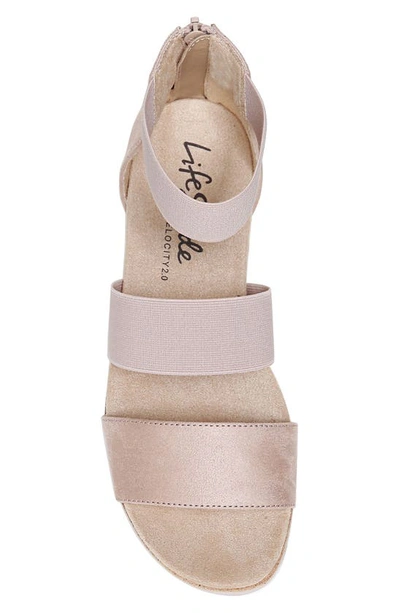 Shop Lifestride Zee Ankle Strap Sandal In True Blush Microfiber