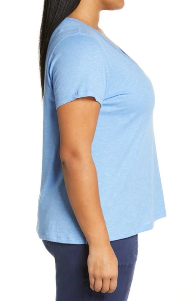 Shop Caslon Short Sleeve V-neck T-shirt In Blue Cornflower