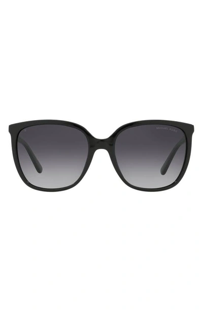 Shop Michael Kors 57mm Gradient Cat Eye Sunglasses In Black