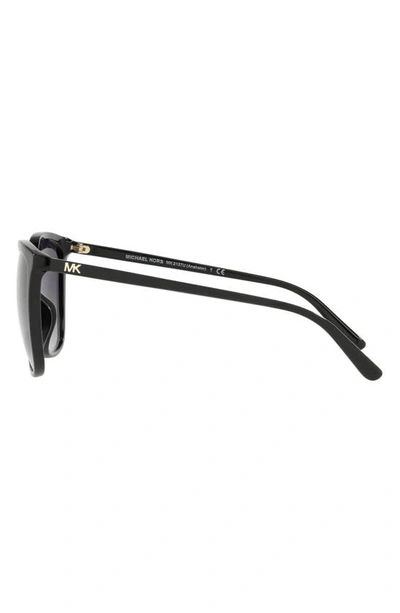 Shop Michael Kors 57mm Gradient Cat Eye Sunglasses In Black