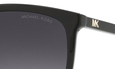 Shop Michael Kors 57mm Gradient Cat Eye Sunglasses In Black