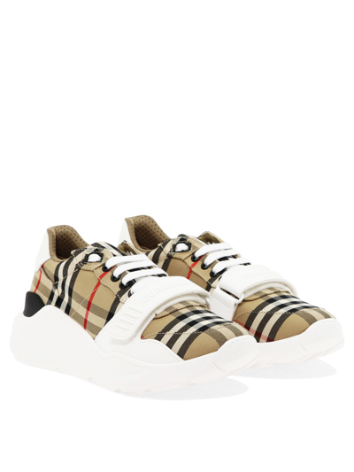 Shop Burberry Women's Beige Other Materials Sneakers