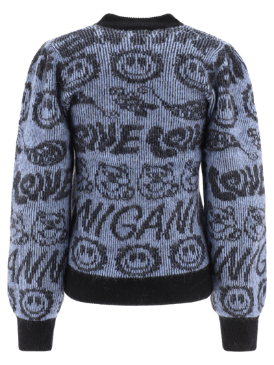 Shop Ganni Women's Blue Other Materials Sweater