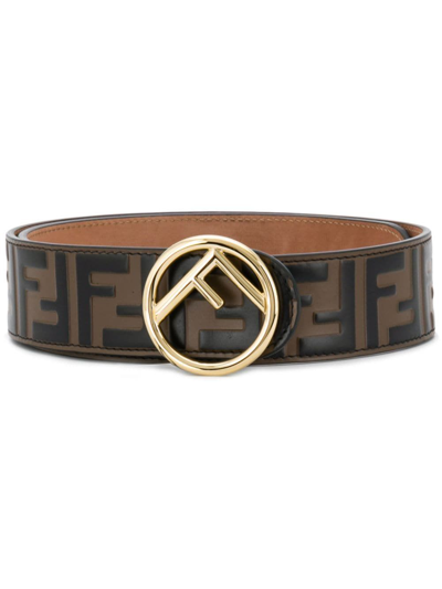 Shop Fendi Women's Brown Leather Belt