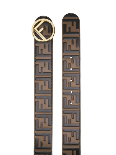 Shop Fendi Women's Brown Leather Belt