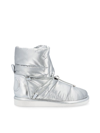 Shop Valentino Garavani Women's Silver Other Materials Ankle Boots