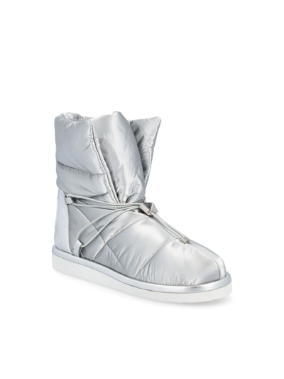 Shop Valentino Garavani Women's Silver Other Materials Ankle Boots