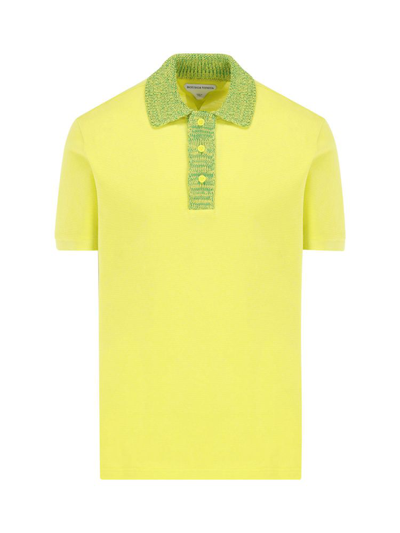 Shop Bottega Veneta Men's Yellow Other Materials Polo Shirt