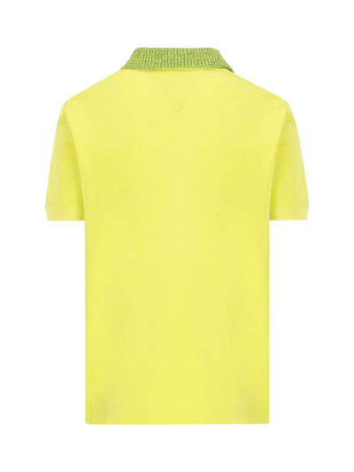 Shop Bottega Veneta Men's Yellow Other Materials Polo Shirt