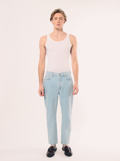 Shop Amendi Bob Straight Jeans In Light Blue
