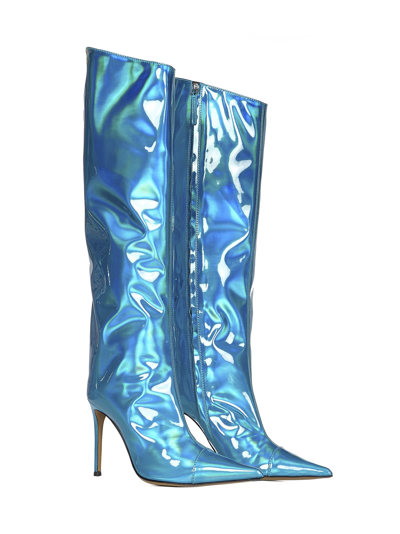 Shop Alexandre Vauthier Alex Boots In Light Blue