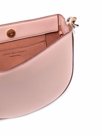 Shop Stella Mccartney Frayme Small Shoulder Bag In Pink