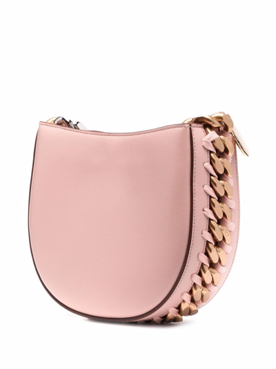 Shop Stella Mccartney Frayme Small Shoulder Bag In Pink