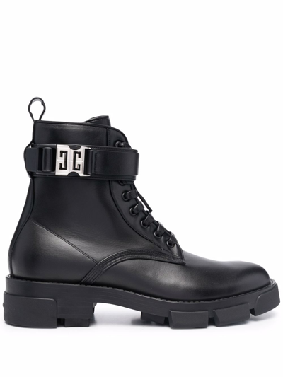 Shop Givenchy Leather Ankle Boot In Black