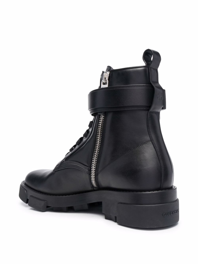 Shop Givenchy Leather Ankle Boot In Black