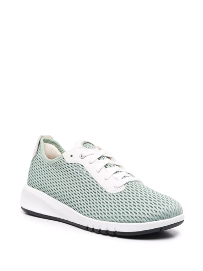 Geox Aerantis Mesh Lace-up Sneakers In Grün