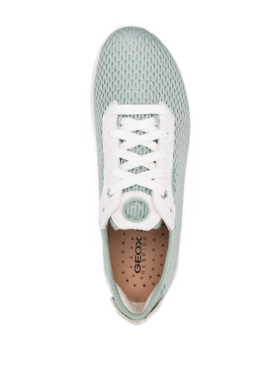 Geox Aerantis Mesh Lace-up Sneakers In Grün