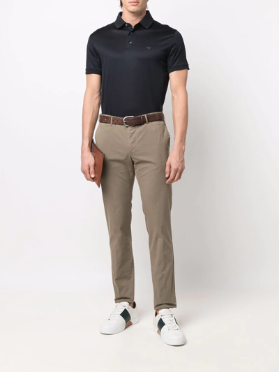 Emporio Armani Polo Blu Navy Basic In Blau