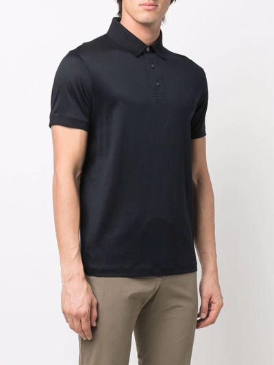 Emporio Armani Polo Blu Navy Basic In Blau