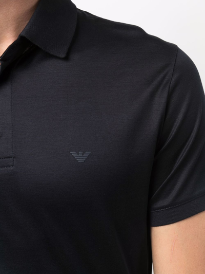Emporio Armani Polo Blu Navy Basic In Blau
