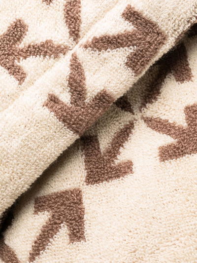 Off-white Arrows Pattern Robe In Nude