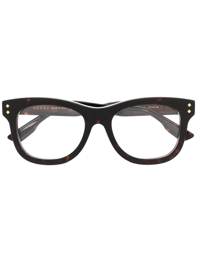 Gucci Cat-eye Frame Eyeglasses In Braun
