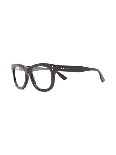 Gucci Cat-eye Frame Eyeglasses In Braun