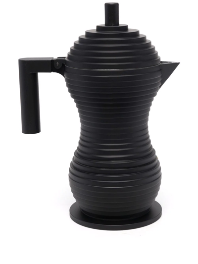 Shop Alessi Pulcina Espresso Coffee Maker In Schwarz