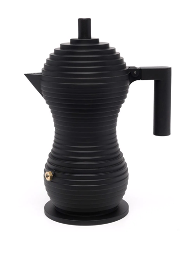 Shop Alessi Pulcina Espresso Coffee Maker In Schwarz