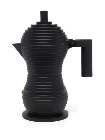 Shop Alessi Pulchina Espresso Coffee Maker In Schwarz