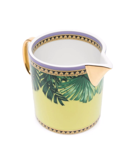 Shop Versace Tropical-print Panelled Mug In Gelb