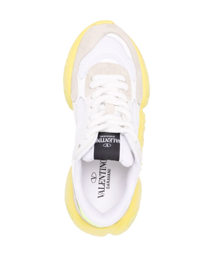 Shop Valentino Bubbleback Chunky Sneakers In Weiss