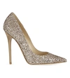 JIMMY CHOO Anouk 120 Glitter Heeled Courts