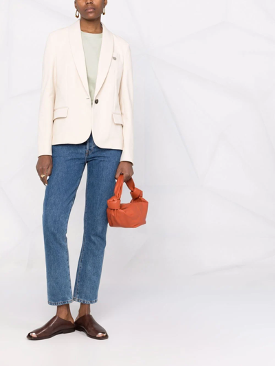 Brunello Cucinelli Single-breasted Blazer In Nude
