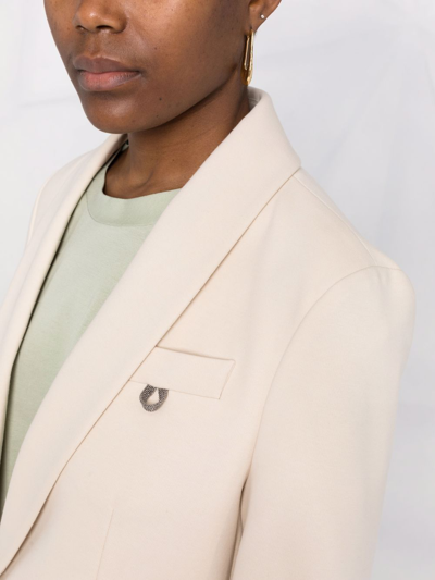 Brunello Cucinelli Single-breasted Blazer In Nude