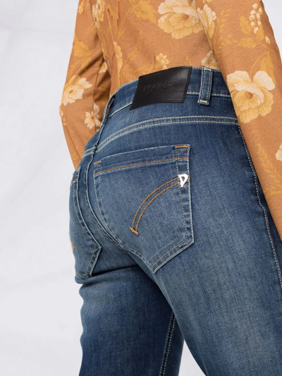 Dondup Faded-finish Cropped Jeans In Blau