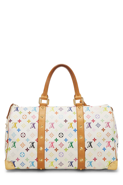Louis Vuitton Keepall 45 Takashi Murakami White Multicolor Monogram Travel  Bag