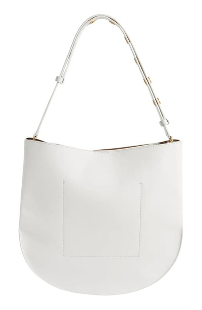 Shop Allsaints Beaumont Snake Embossed Leather Hobo Bag In Roe White