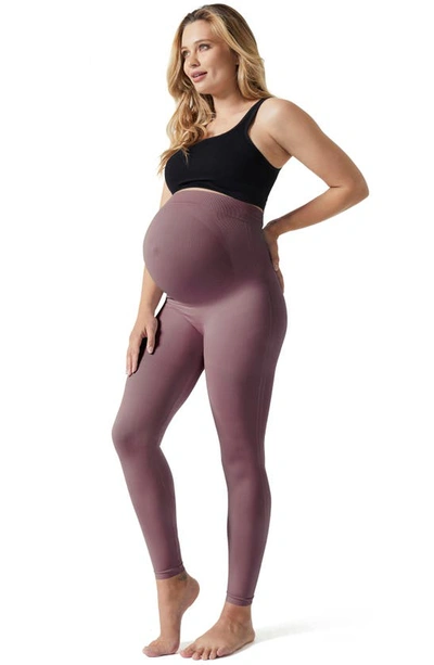 Shop Blanqi Everyday Maternity Belly Support Leggings In Light Purple
